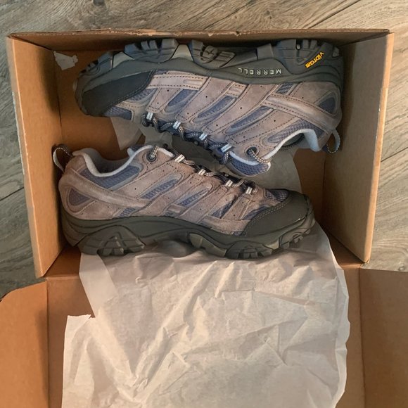 NEW MERRELL WOMEN'S MOAB 2 VENT LEATHER HIKING SHOES SMOKE (J06014) 9.5 - Picture 4 of 14